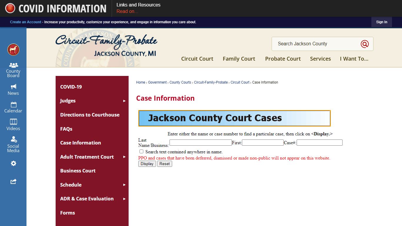 Jackson D12 Court Records